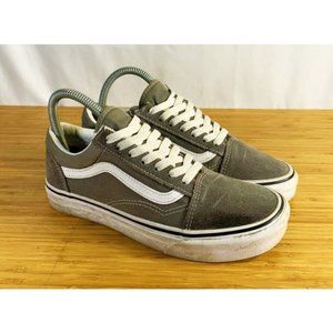 VANS  Mens Suede Toe gray Sz 6  Low-Top Skate Sneakers